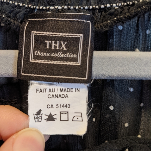 Sheer polka dot peasant blouse - Picture 6 of 6